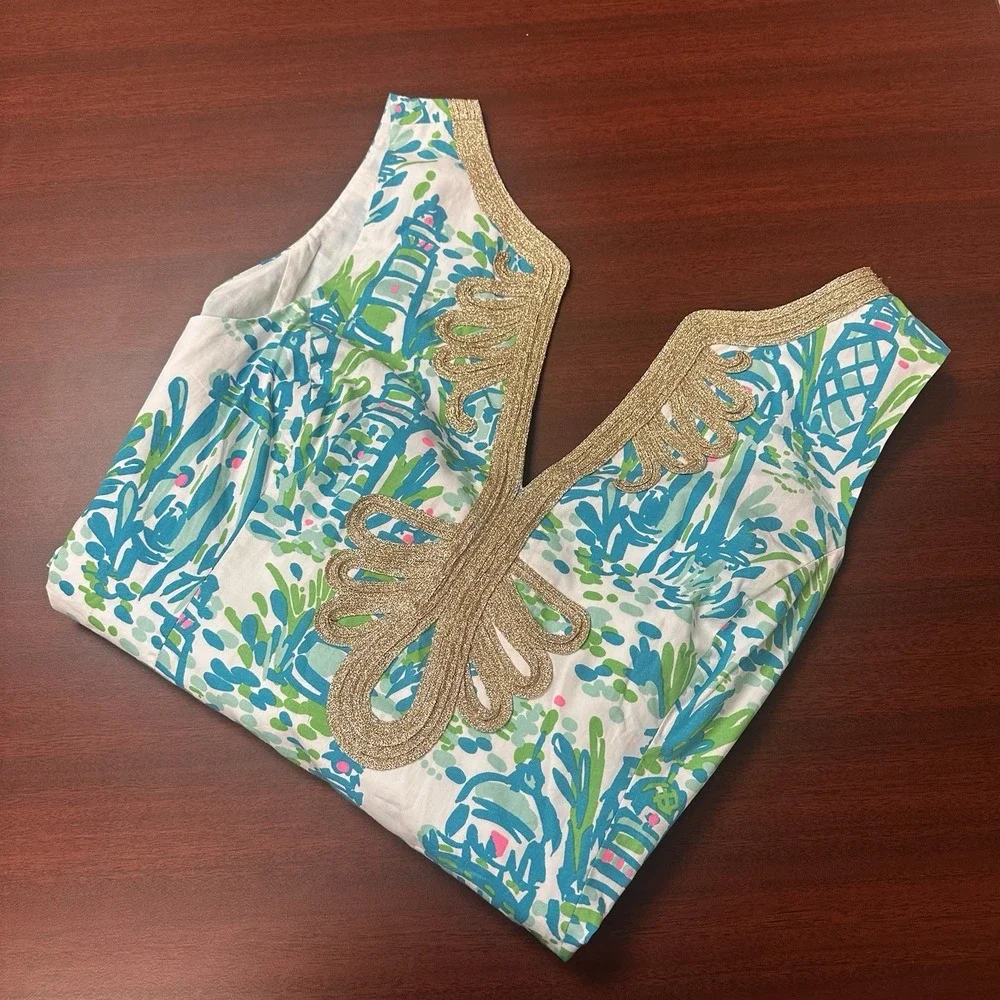 Lilly Pulitzer Fluorescent Janice Midi Dress Womens Size 14 Summer Turquoise NWT - Picture 2 of 8